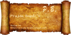 Prajda Bogát névjegykártya